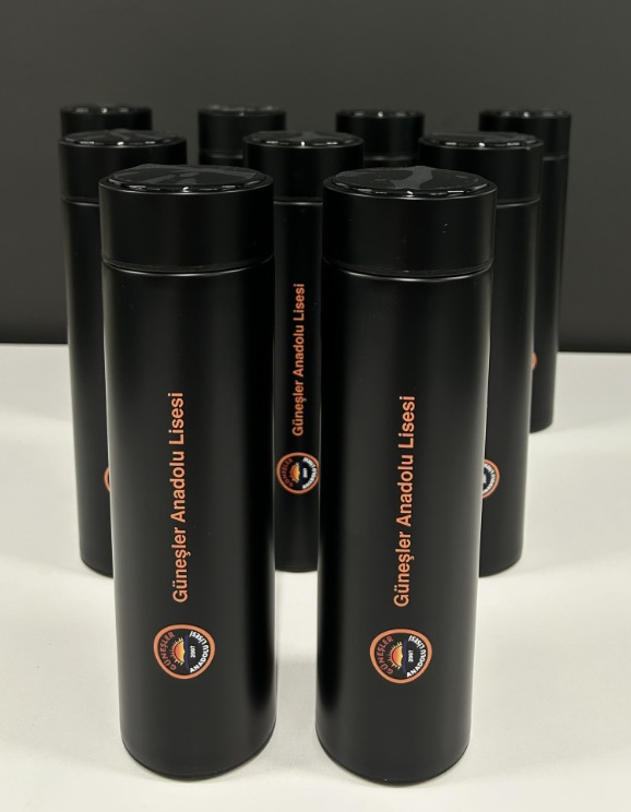 450 ML Isı Derecesi Gösteren Dijital Göstergeli Çelik Termos 419